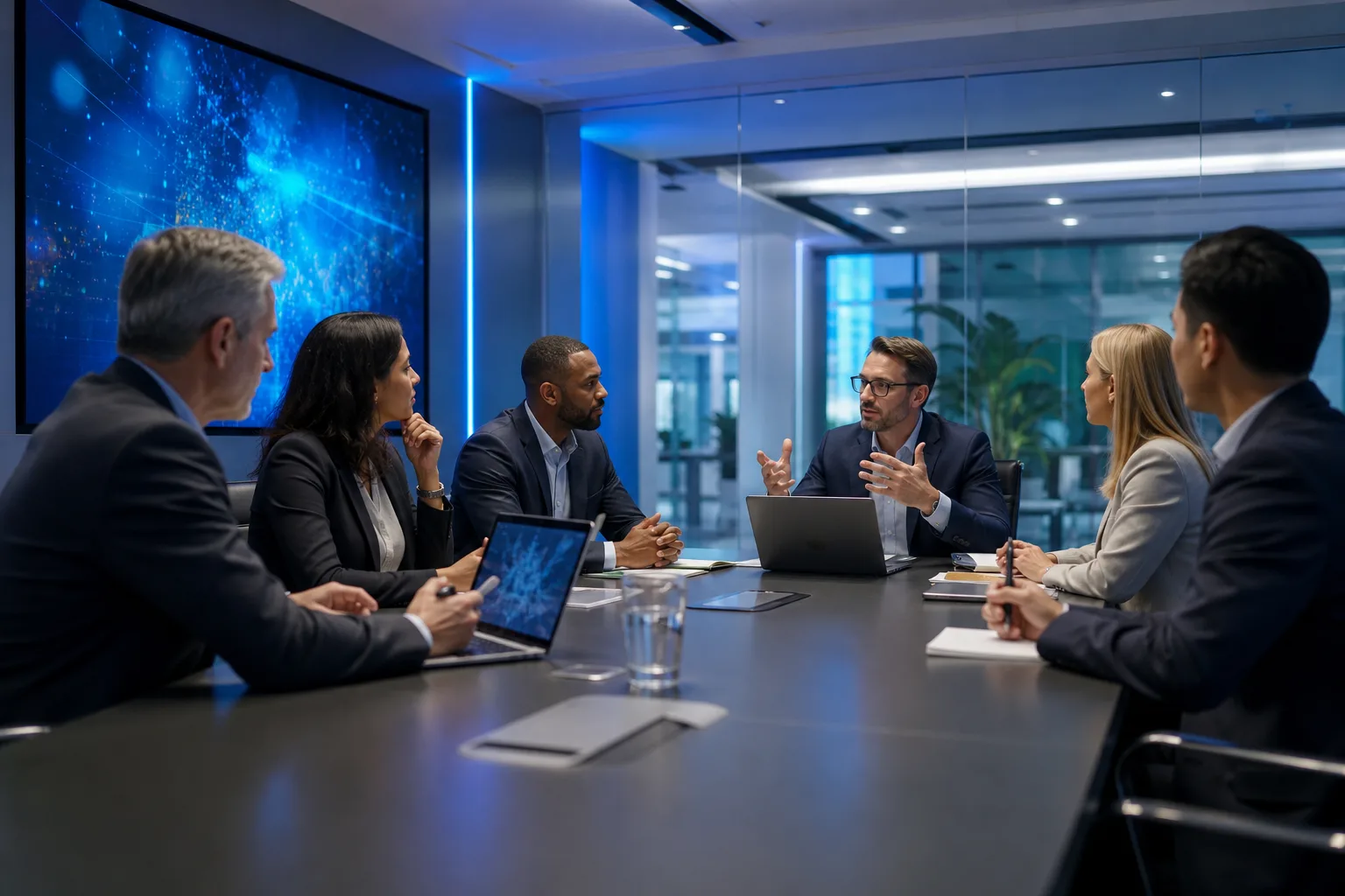 Business consulting and IT integration meeting