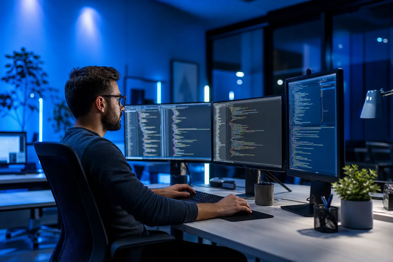 Software development and IT services workspace